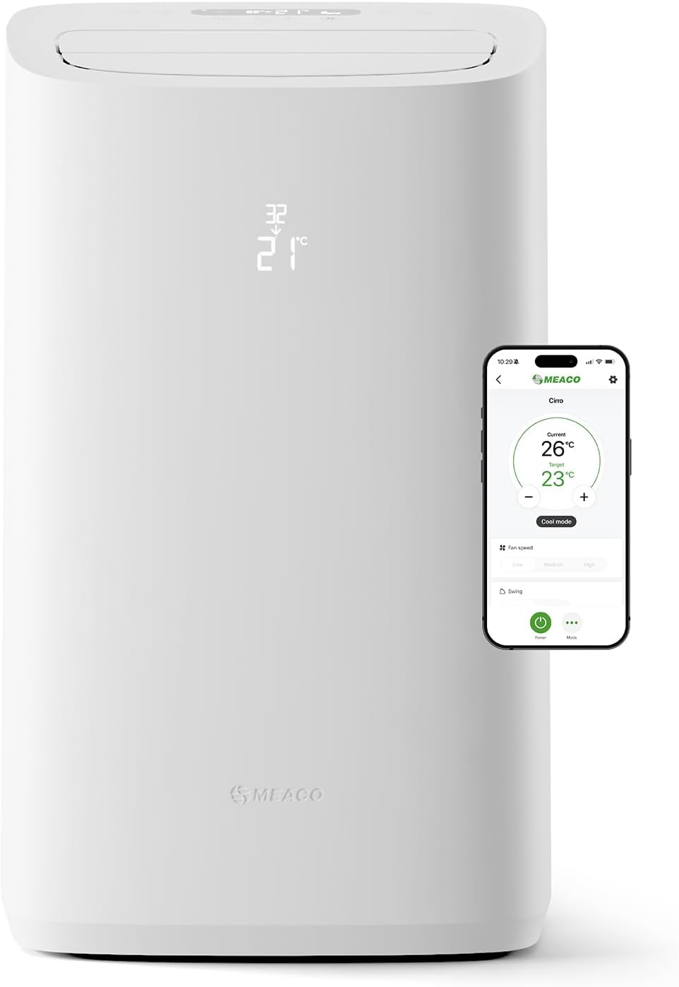Meaco Cirro+® 14000 BTU Super Quiet Smart Portable Air Conditioner & Heater