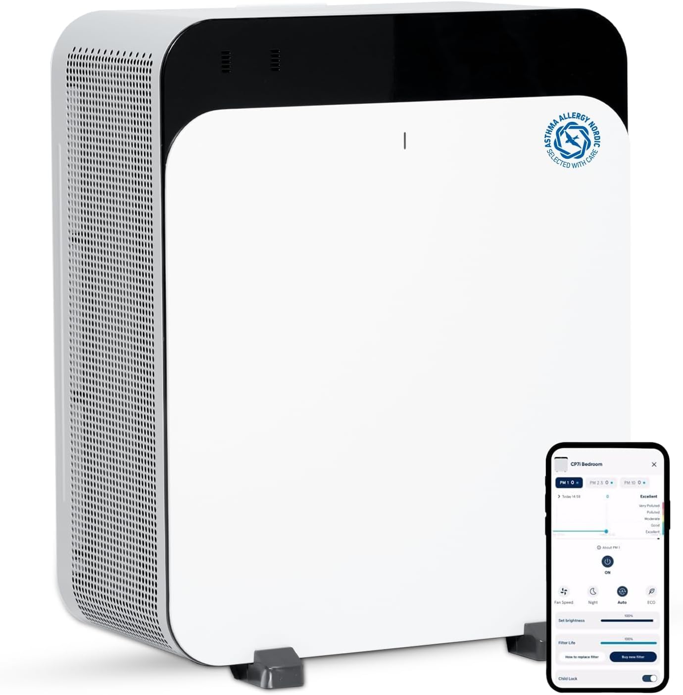 Smart Home Air Purifier with Advanced Filtration & Pet Allergy Support