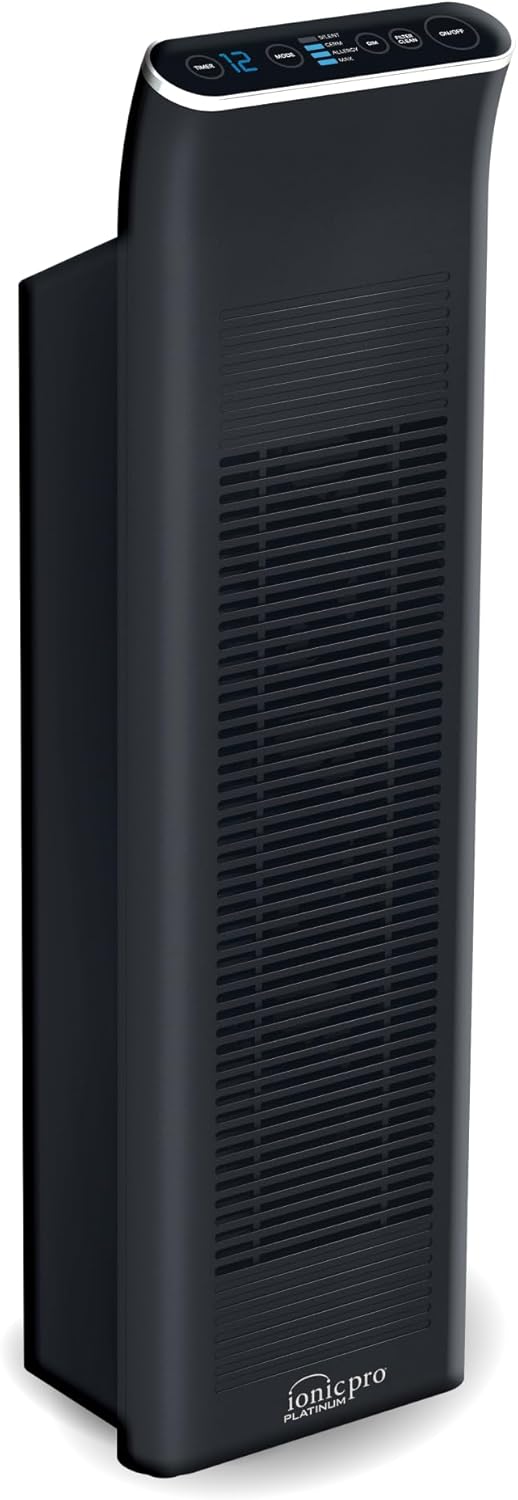 Ionic Air Purifier for Home & Office, Quiet Air Cleaner for Dust, Allergies, Smoke, Pet Odours & Everyday Indoor Air Quality Improvement