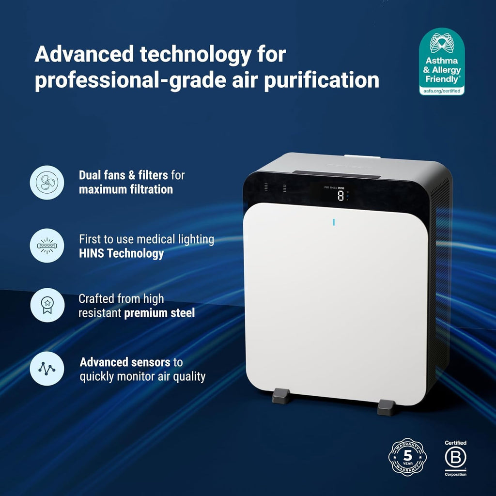 Smart Home Air Purifier with Advanced Filtration & Pet Allergy Support