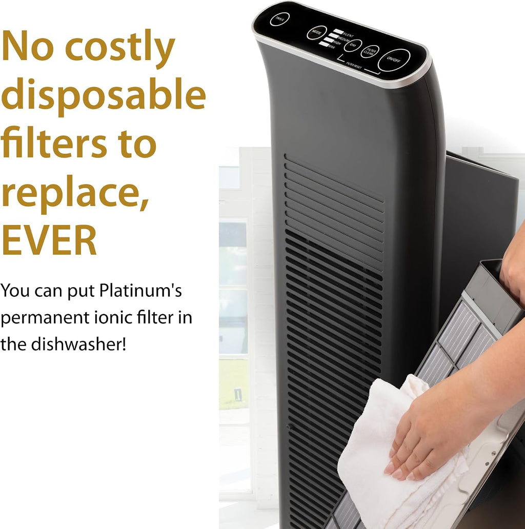 Ionic Air Purifier for Home & Office, Quiet Air Cleaner for Dust, Allergies, Smoke, Pet Odours & Everyday Indoor Air Quality Improvement