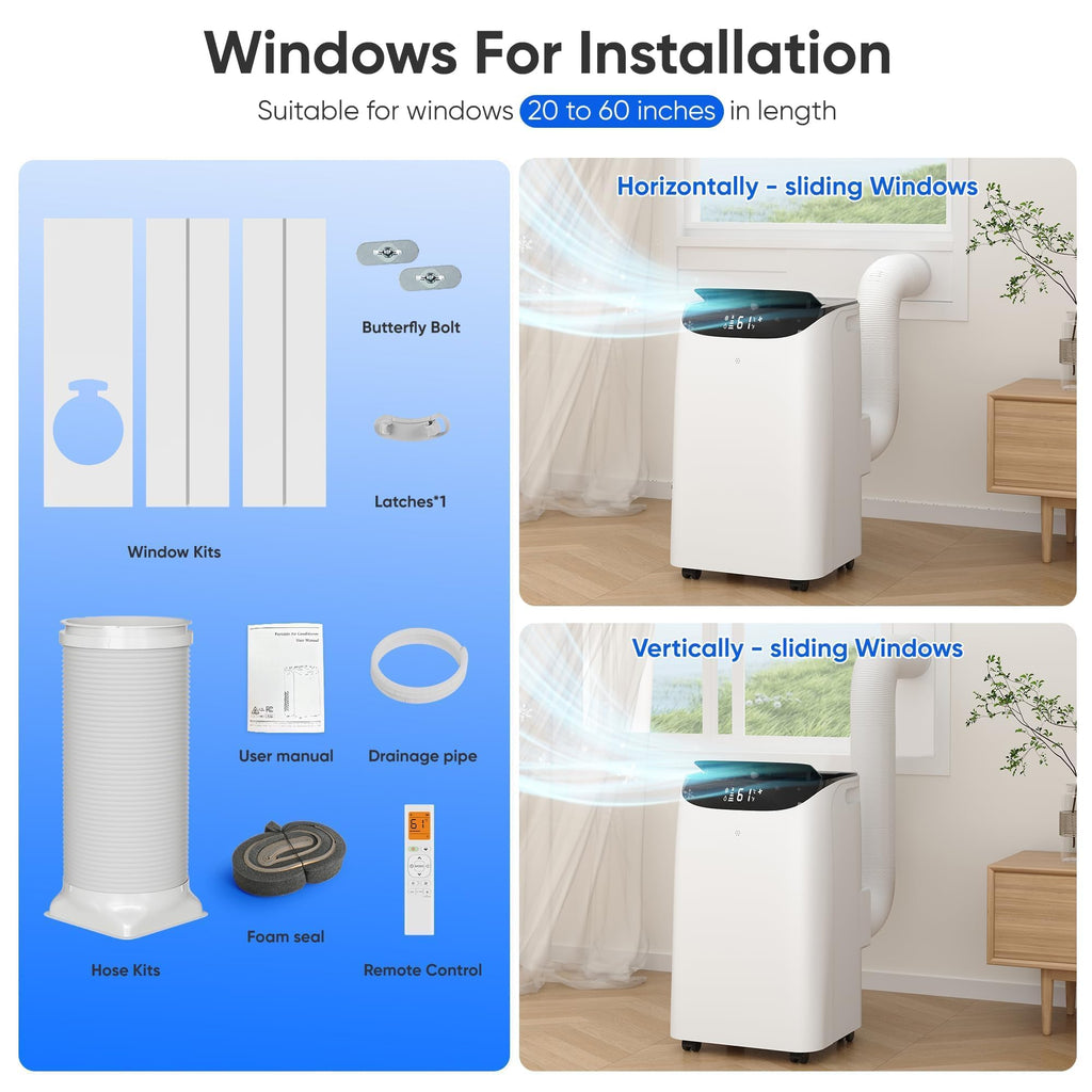 Tanoxo 14000 BTU Portable Air Conditioner | 3-in-1 Cooling, Fan & Dehumidifier