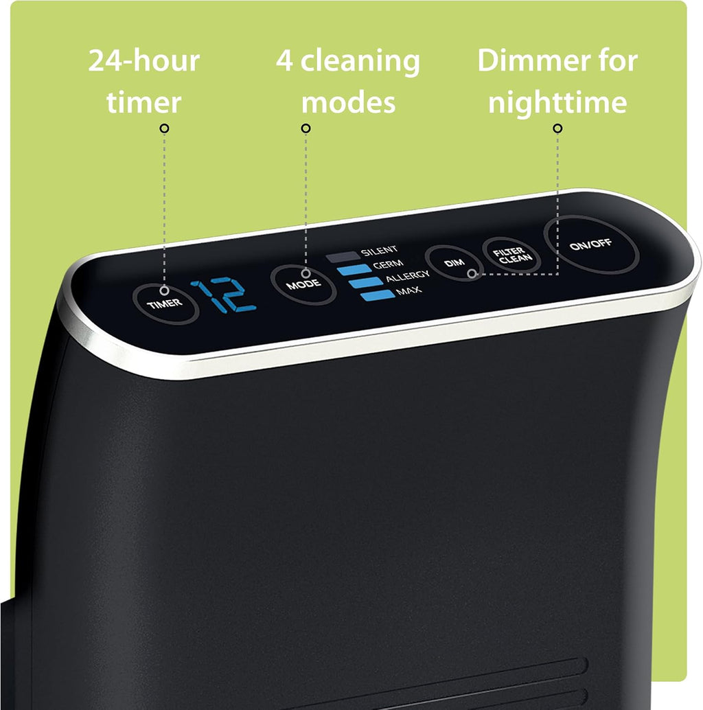 Ionic Air Purifier for Home & Office, Quiet Air Cleaner for Dust, Allergies, Smoke, Pet Odours & Everyday Indoor Air Quality Improvement