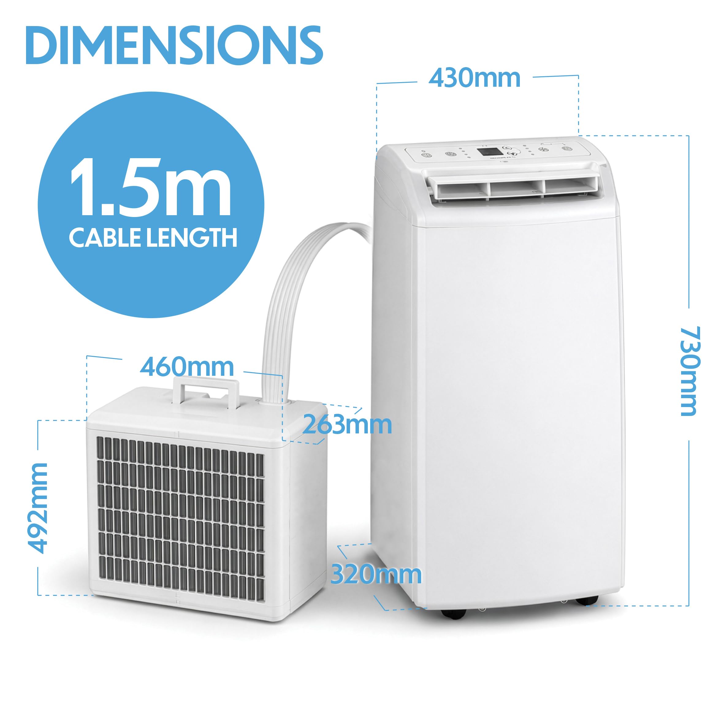 Prem-i-air Portable Split Air Conditioner | 4-in-1 DC Inverter Cooling & Heating