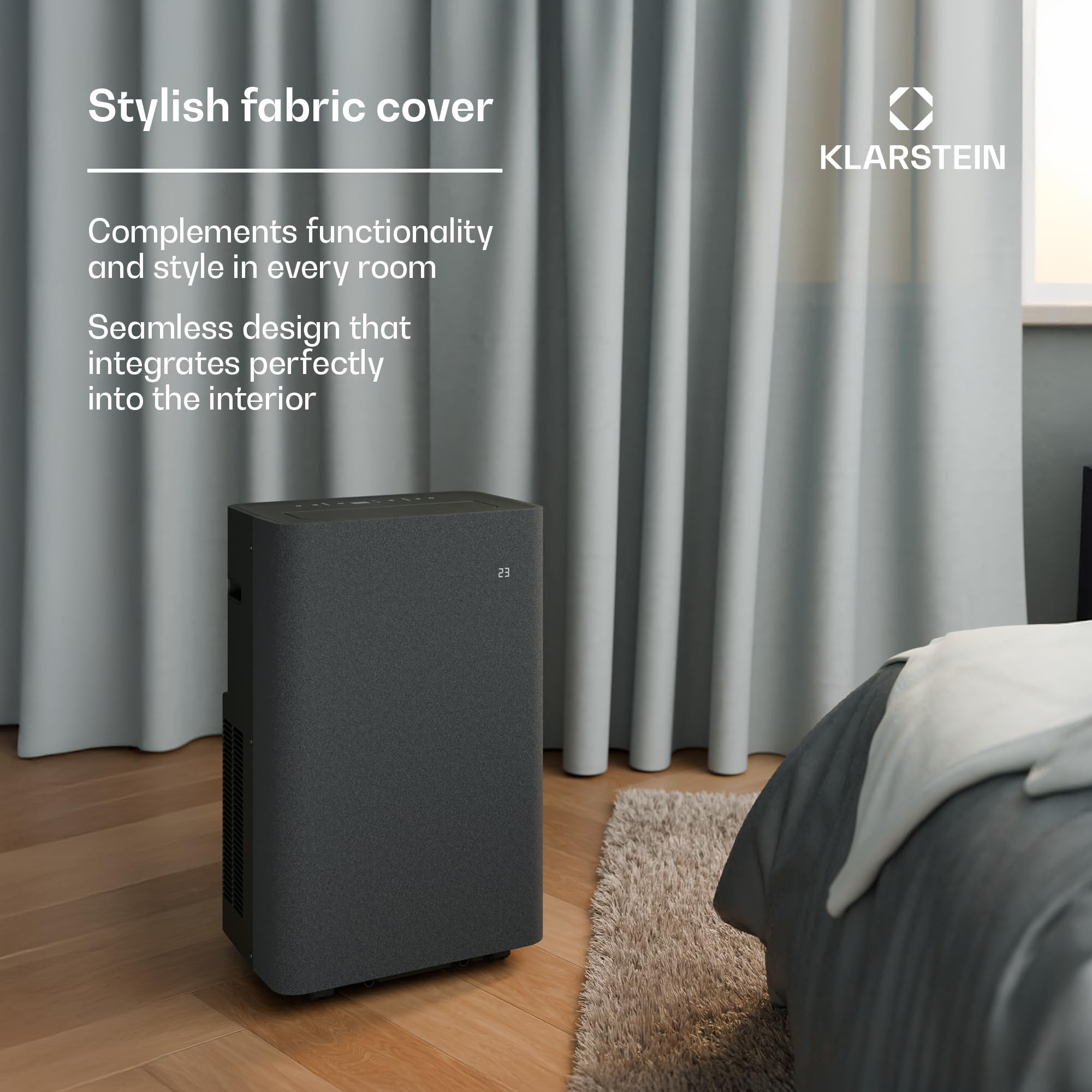 Klarstein AireLux 14000 BTU Portable Air Conditioner | Smart 4-in-1 Cooling System