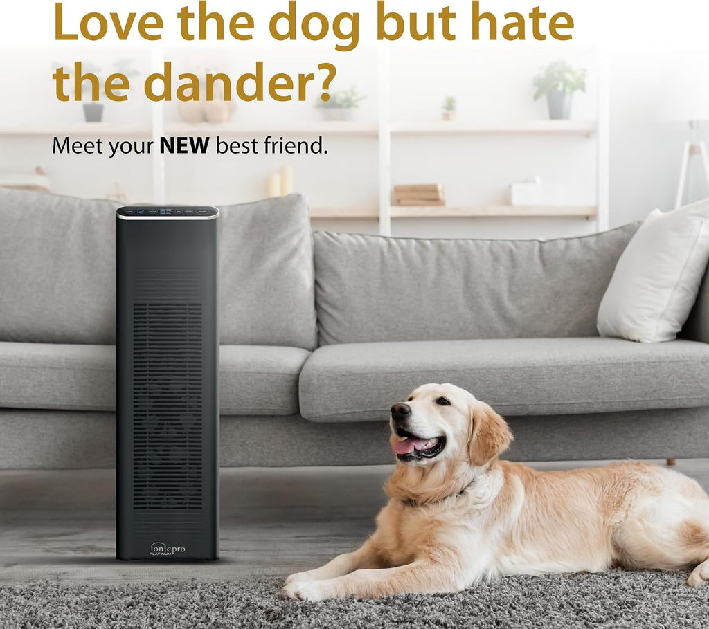 Ionic Air Purifier for Home & Office, Quiet Air Cleaner for Dust, Allergies, Smoke, Pet Odours & Everyday Indoor Air Quality Improvement