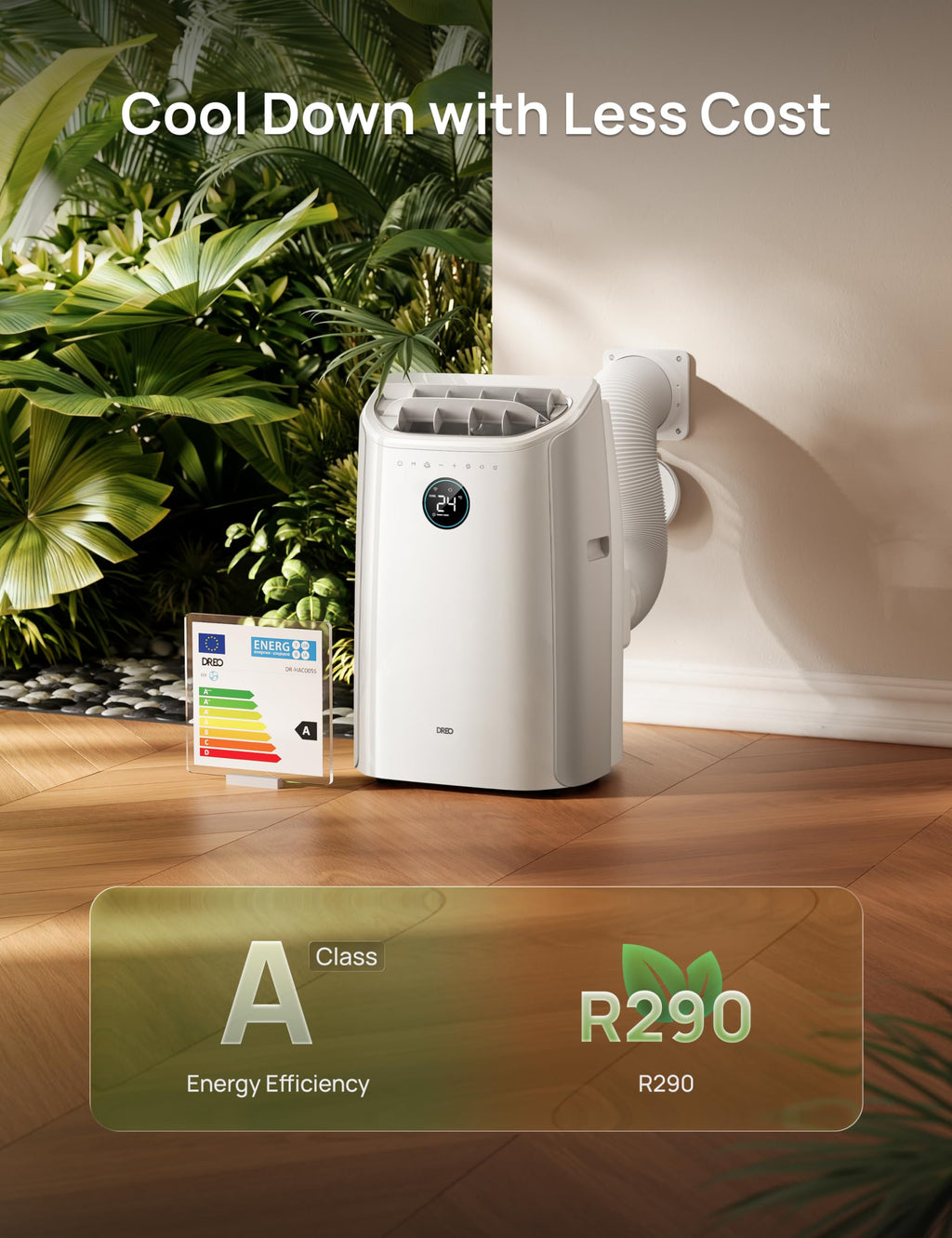 DREO 12000 BTU Smart Portable Air Conditioner | 3-in-1 Cooling, Fan & Dehumidifier
